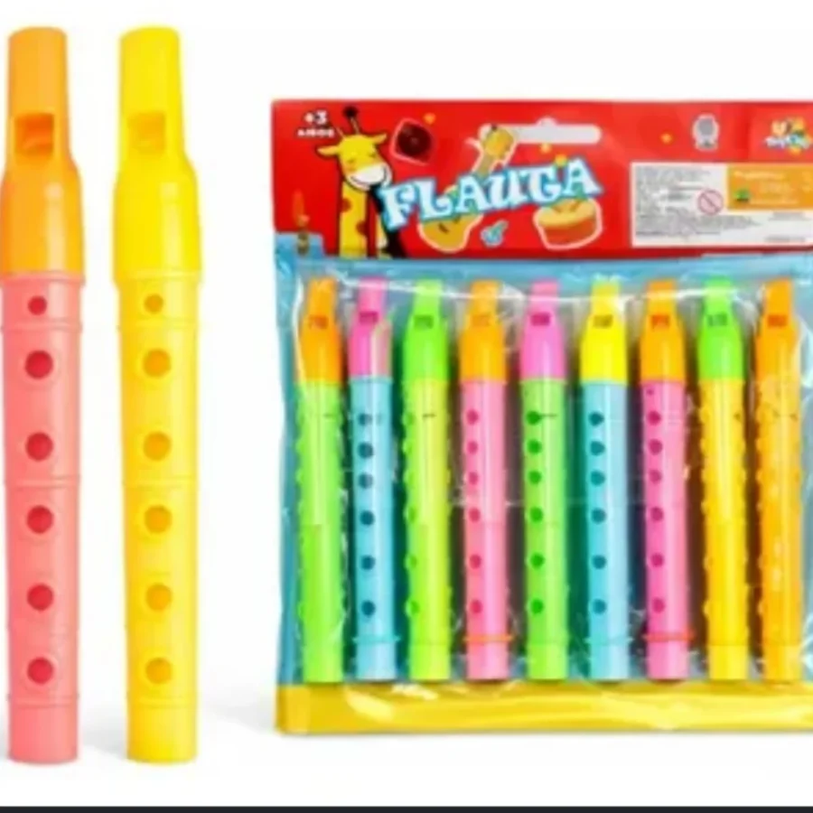 BRINQUEDO FLAUTA MUSICAL DE PLASTICO PVC 20 UNIDADES