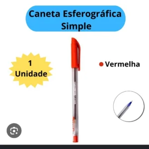 CANETA VERMELHA 50 unidades.