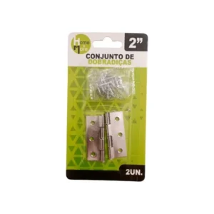 Conjunto de Dobradiças de Aço  2' 2pçs HM